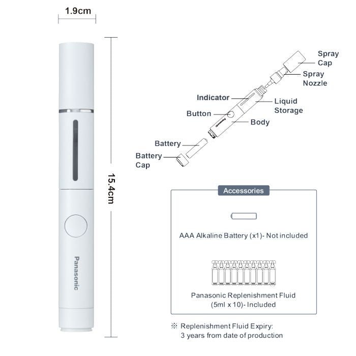 Panasonic DL - SP006EN - W Portable Sterilization Spray | TBM Online