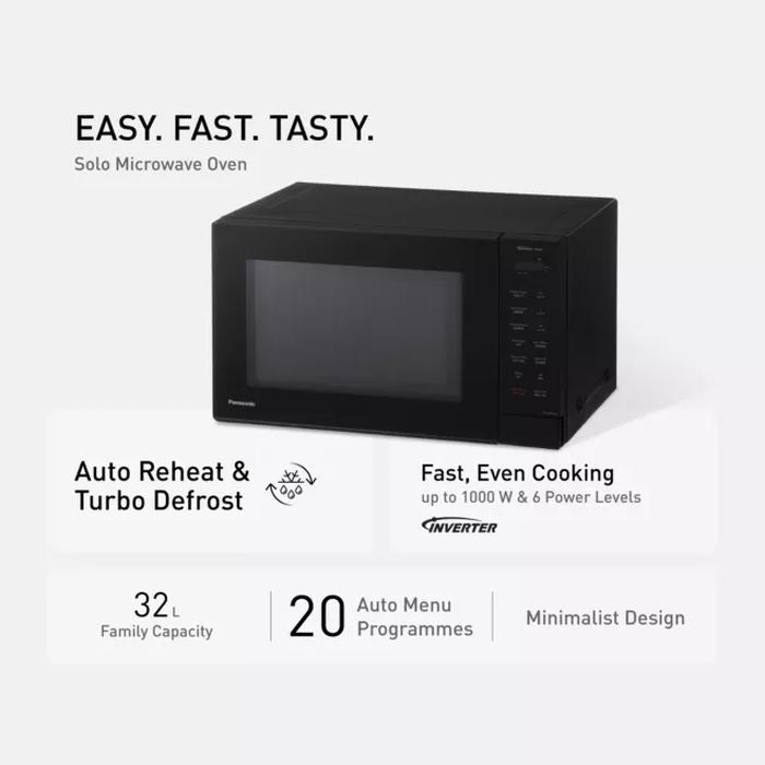 Panasonic NN - ST65QBMPQ 32L Black Inverter Microwave Oven | TBM Online