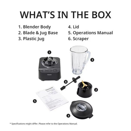 Panasonic MX-EP5201KSK 1.5L Plastic Jug Blender - Black | TBM Online