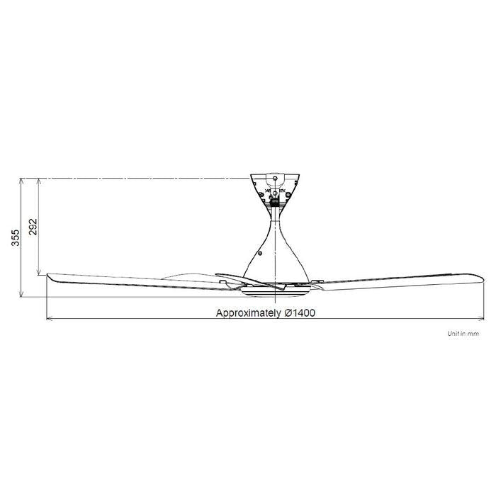Panasonic F - M14JHVBLH 56" 5 Blades Ceiling Fan Light Oak | TBM Online