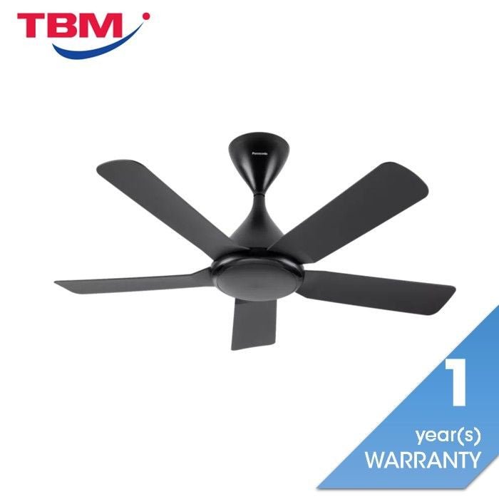 Panasonic F - M96JHVBKH Ceiling Fan 38 Inch 5 Blade Bayu JR DC Motor Black | TBM Online