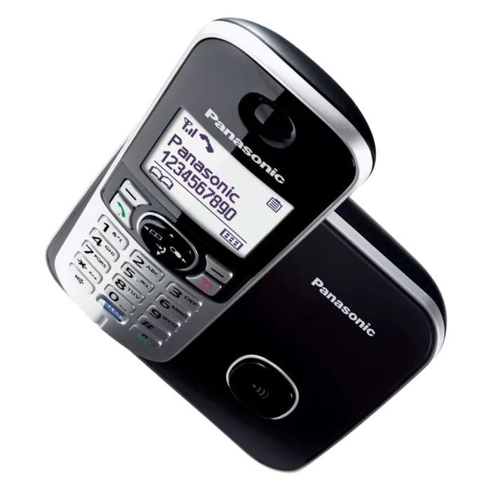 Panasonic KX - TG6812MLB Cordless Phone Expandable Black Twin | TBM Online