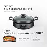 Panasonic NF-MF701KSK Electric Hot Pot With Grill 3.5L 2-in-1 Versatile Cooking | TBM Online