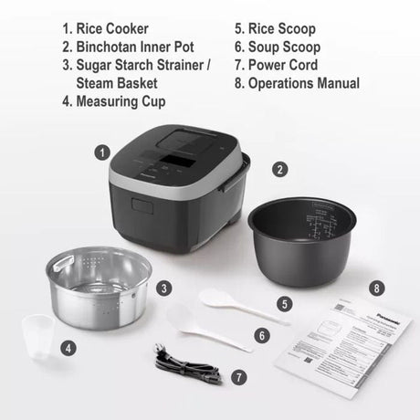 Panasonic SR - HFL103KSK Low Sugar Induction Heating Rice Cooker 1.0L | TBM Online