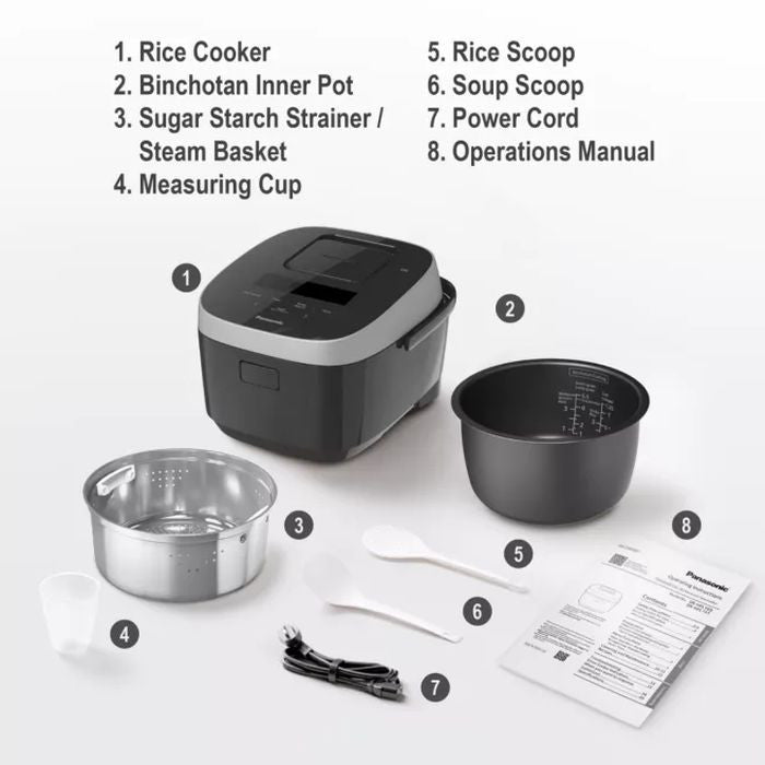 Panasonic SR - HFL103KSK Low Sugar Induction Heating Rice Cooker 1.0L | TBM Online