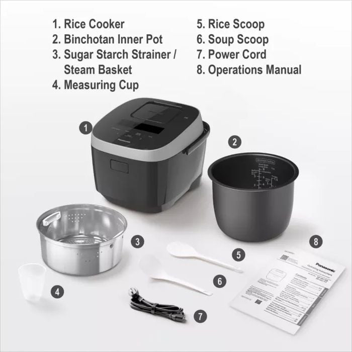Panasonic SR - HFL153KSK Low Sugar Induction Heating Rice Cooker 1.5L | TBM Online