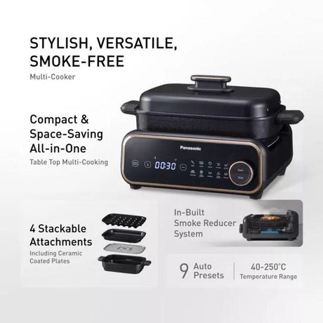 Panasonic NF-GM401KSK Multi Cooker 9 Auto Menu Smoke Reduce | TBM Online
