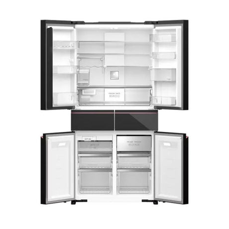 Panasonic NR - WY720ZMMM 6 Doors Fridge W900 Series Prime+ Glass 650L Dark Mirror | TBM Online
