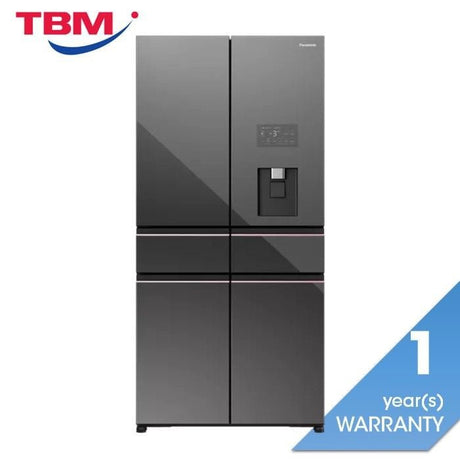 Panasonic NR - WY720ZMMM 6 Doors Fridge W900 Series Prime+ Glass 650L Dark Mirror | TBM Online