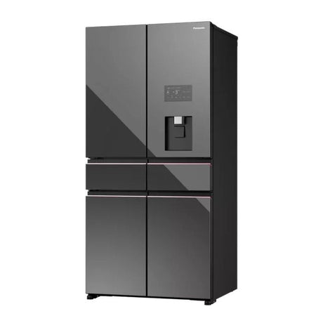 Panasonic NR - WY720ZMMM 6 Doors Fridge W900 Series Prime+ Glass 650L Dark Mirror | TBM Online