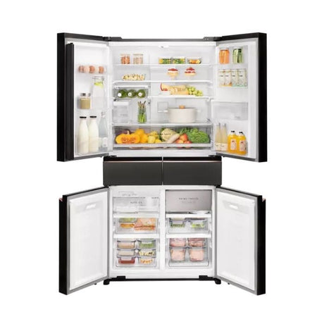 Panasonic NR - WY720ZMMM 6 Doors Fridge W900 Series Prime+ Glass 650L Dark Mirror | TBM Online