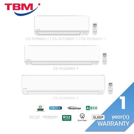 [2.5HP][Inverter] Panasonic IN:CS-YU24AKH Air Cond 2.5HP Eco Inverter R32 | TBM Online
