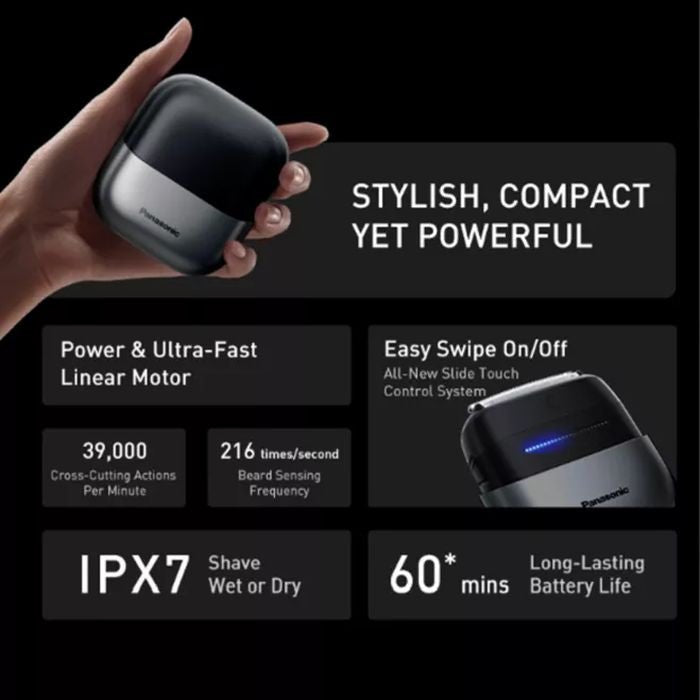 Panasonic ES - CM3A - V451 Shaver 3 - Blade Long Lasting Battery Life With USB Type C Charging Violet | TBM Online