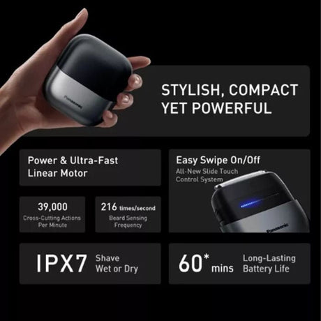 Panasonic ES - CM3A - V451 Shaver 3 - Blade Long Lasting Battery Life With USB Type C Charging Violet | TBM Online