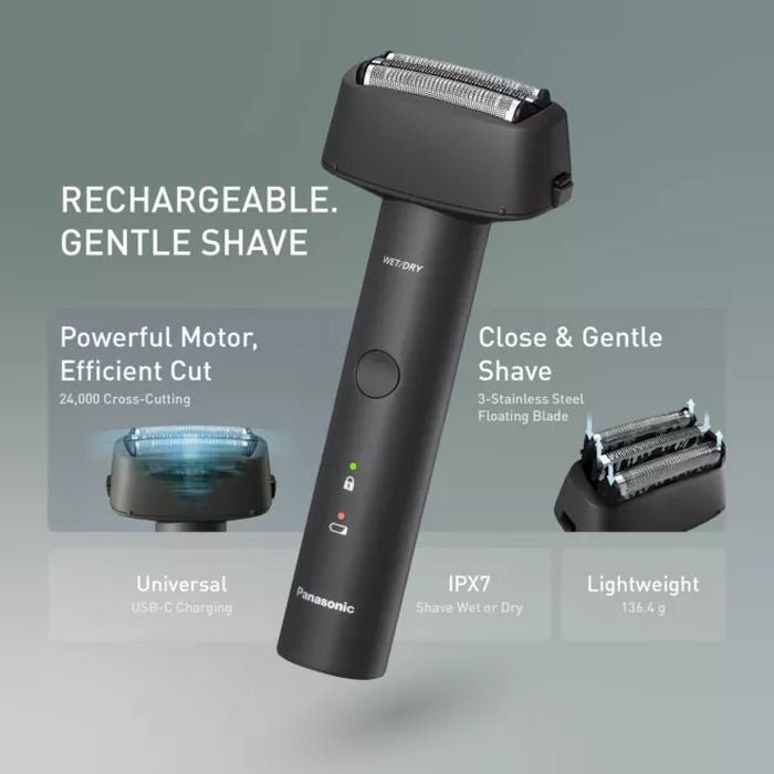 Panasonic ES - RM3B - K451 Rechargable Powerful Motor Shaver Type C Charging Wet & Dry | TBM Online