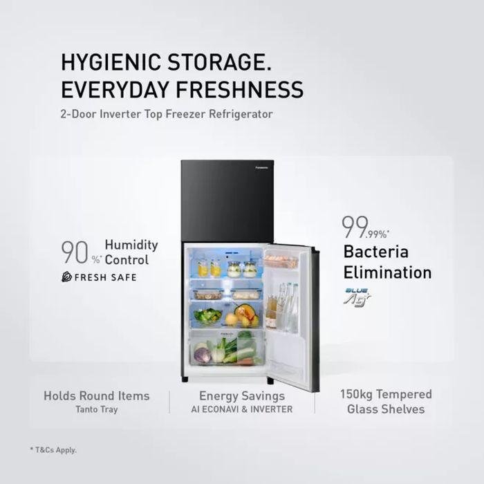 Panasonic NR-TV261AWKM G234L 2 Doors Fridge To Freezer | TBM Online
