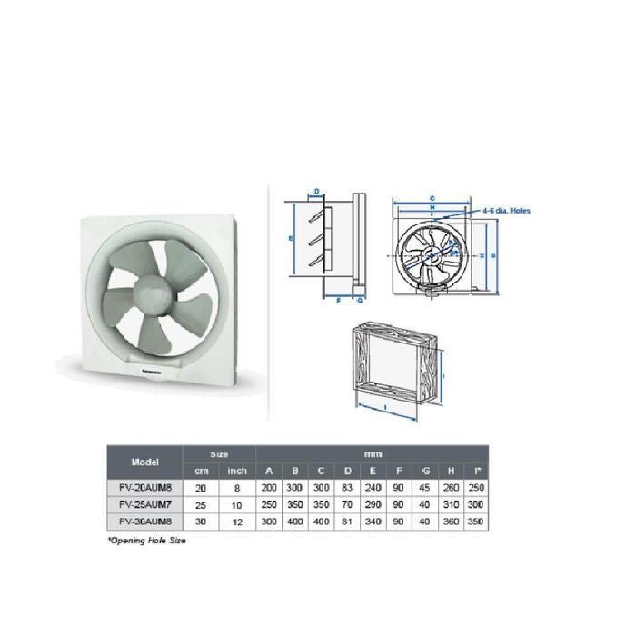 Panasonic FV - 20AUM8 V Fan Wall 8" | TBM Online