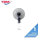 Panasonic F - MU405 Wall Fan 16" 5 Blades Dark Grey | TBM Online