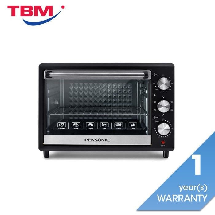 Pensonic PEO - 3511 Electric Oven 35LSingle Glass Door Stainless Steel | TBM Online