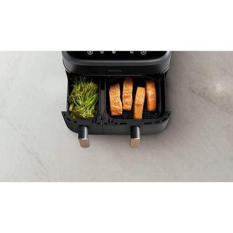Philips NA352/00 Air Fryer Digital Dual Basket 9.0L Black With Bronze Handle | TBM Online