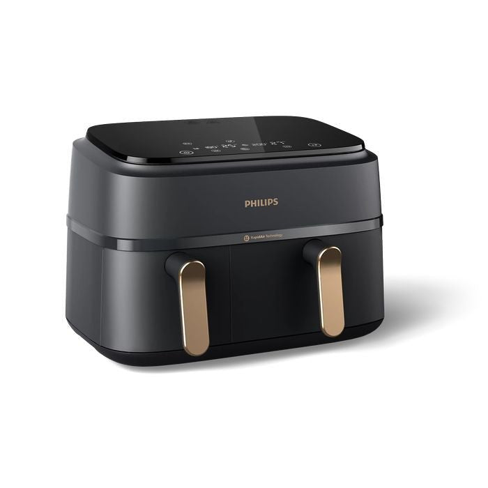 Philips NA352/00 Air Fryer Digital Dual Basket 9.0L Black With Bronze Handle | TBM Online