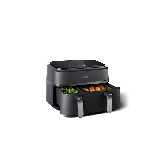 Philips NA352/00 Air Fryer Digital Dual Basket 9.0L Black With Bronze Handle | TBM Online
