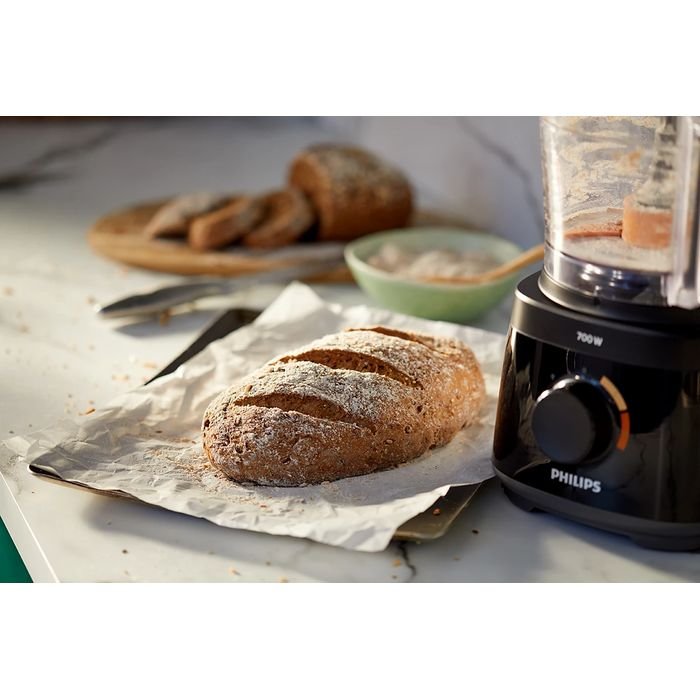 Philips HR7320/11 Food Processor 700W, 2 - In - 1 Disc, 19 Functions (Black) | TBM Online