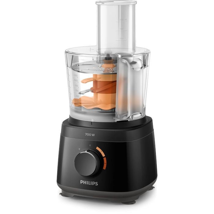 Philips HR7320/11 Food Processor 700W, 2 - In - 1 Disc, 19 Functions (Black) | TBM Online