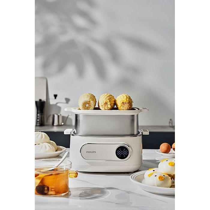 Philips HD3300/20 3000 Series Electric Steamer 2-in-1 Steamer & Hot Pot | TBM Online