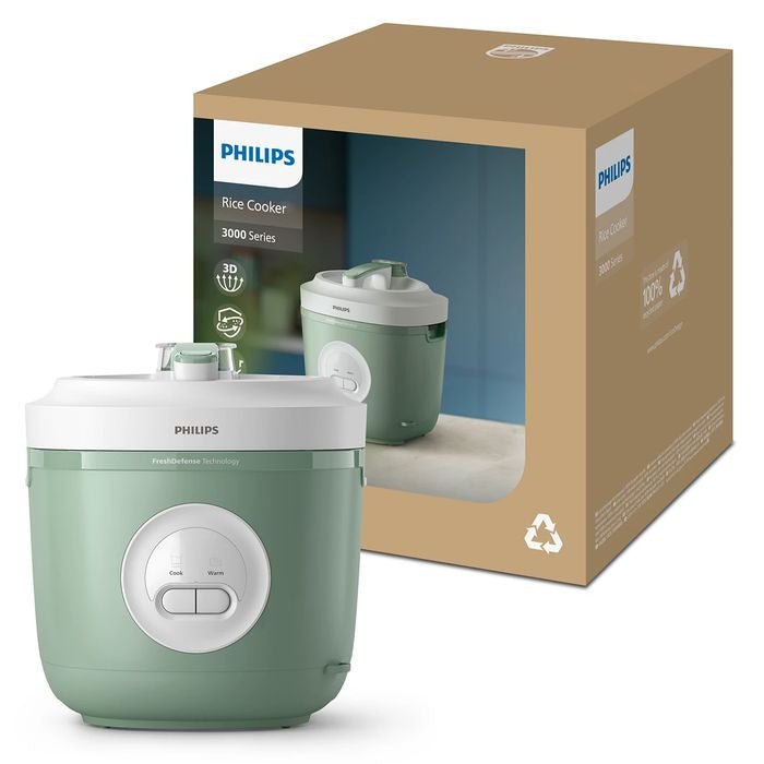 Philips HD3212/32 Rice Cooker 3000 Series 1.8L Green | TBM Online