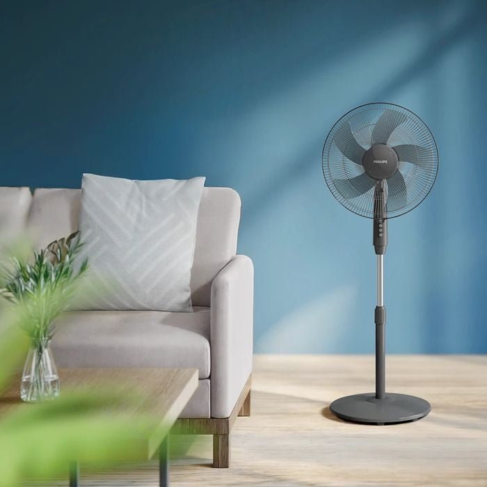 Philips ACP620/01 Series 600 Pedestal Fan 5 Blades 45W Black | TBM Online