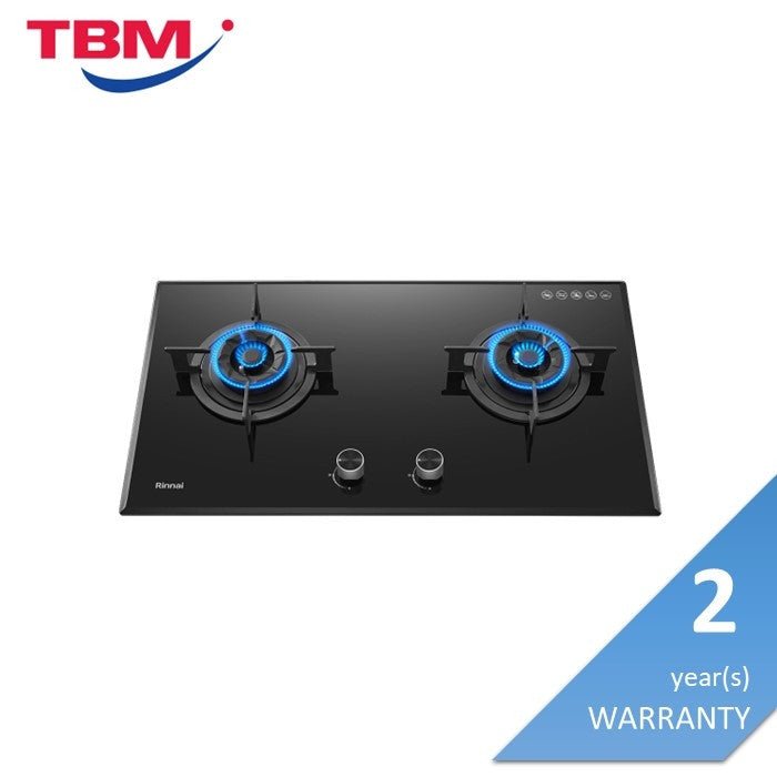 Rinnai RB-772G Built-in Gas Hob 2 Burners Glass Black | TBM Online