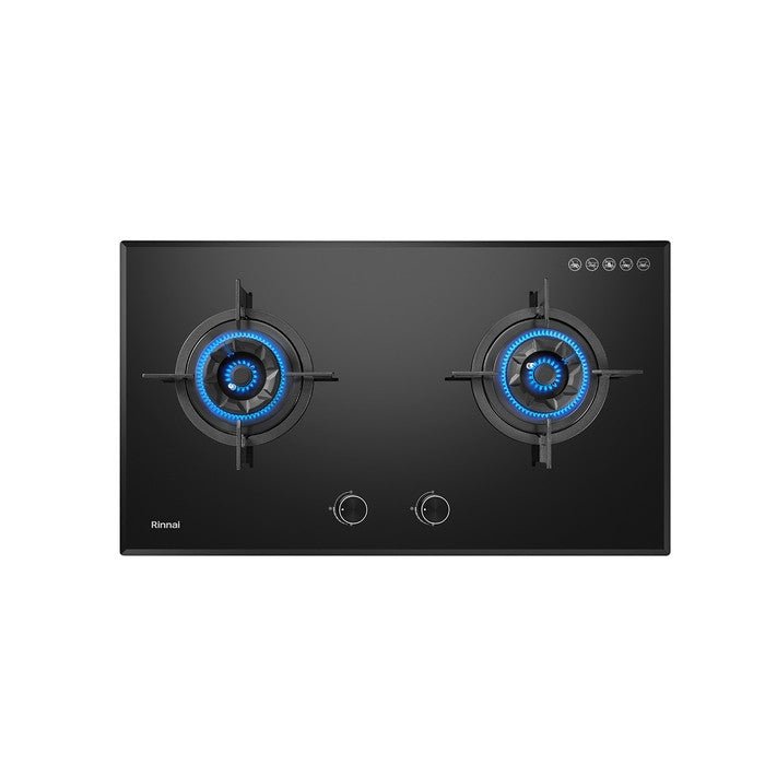 Rinnai RB-772G Built-in Gas Hob 2 Burners Glass Black | TBM Online