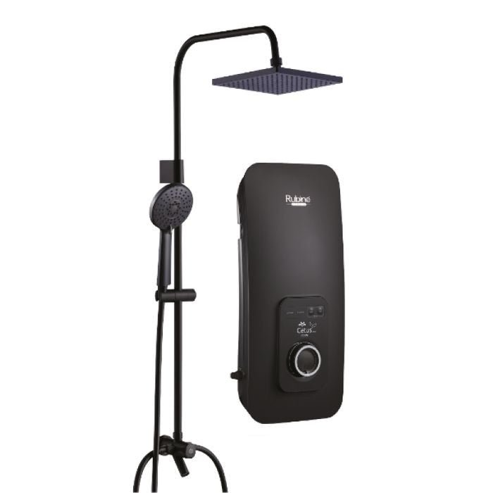 Rubine RWH - CE521D - MRSB Home Shower Cetus Series With Inverter DC Pump Sand Black | TBM Online