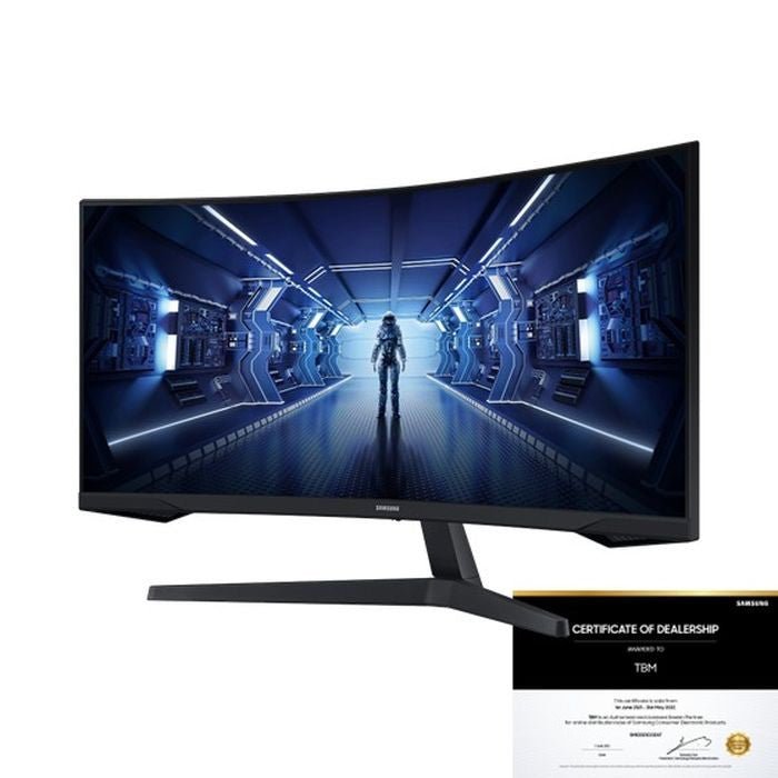 Samsung LC34G55TWWEXXS 34" Odyssey G5 Gaming Monitor With 1000R Curved Screen | TBM Online