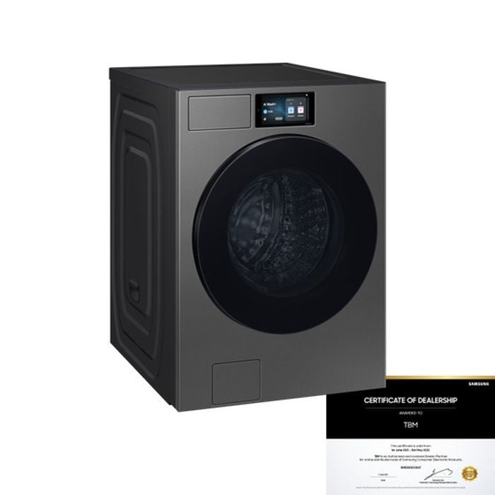 Samsung WF90F25ADSFQ Front Load Washer 25kg Bespoke AI Ecobubble Inverter | TBM Online