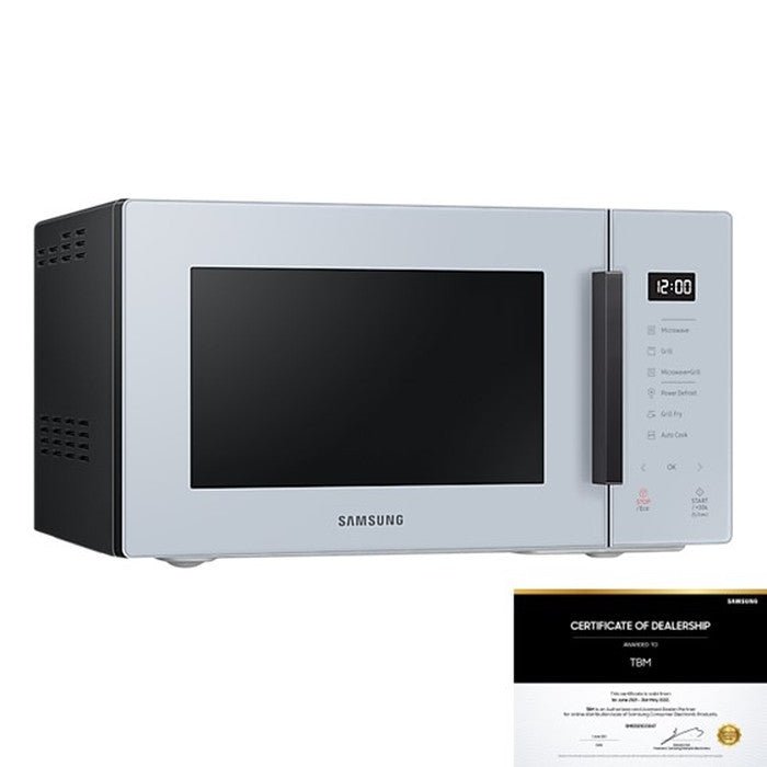 Samsung MG30T5018CY/SM Microwave With Healthy Grill Fry Glam G30.0L Sky Blue | TBM Online