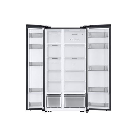 Samsung RS57DG4000B4ME Side - By - Side Fridge 583L With Smart Things AI Energy Gentle Matt Black | TBM Online