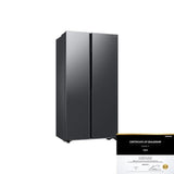 Samsung RS57DG4000B4ME Side - By - Side Fridge 583L With Smart Things AI Energy Gentle Matt Black | TBM Online