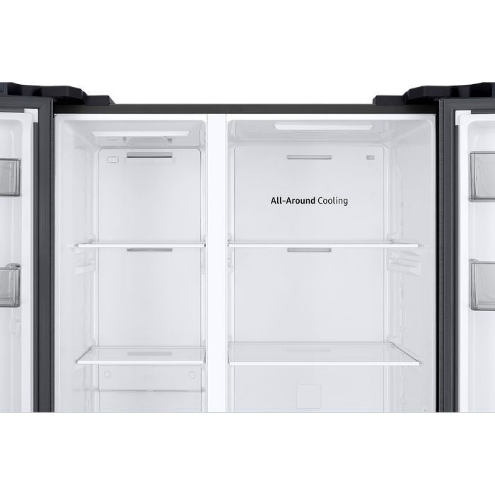 Samsung RS57DG4000B4ME Side - By - Side Fridge 583L With Smart Things AI Energy Gentle Matt Black | TBM Online