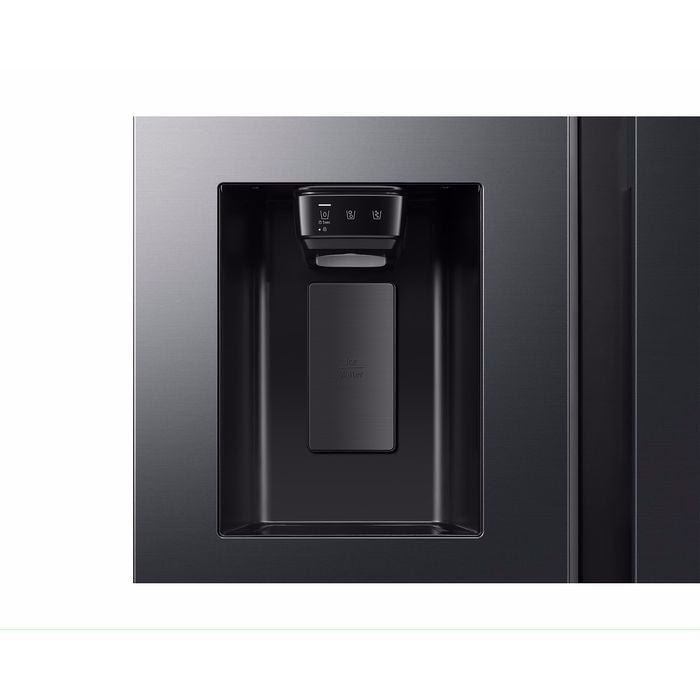 Samsung RS70F65KNFME Side By Side Fridge G660L Inverter Metal Cooling AI Energy Black | TBM Online