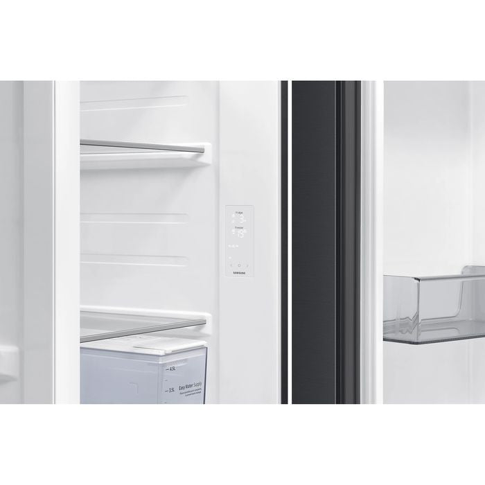 Samsung RS70F65KNFME Side By Side Fridge G660L Inverter Metal Cooling AI Energy Black | TBM Online