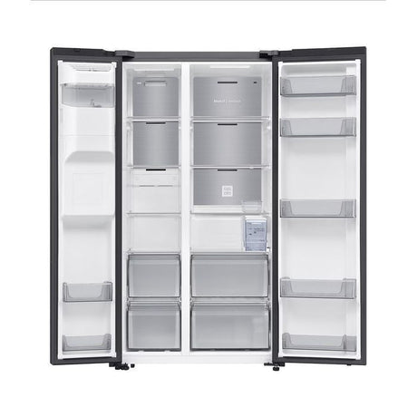 Samsung RS70F65KNFME Side By Side Fridge G660L Inverter Metal Cooling AI Energy Black | TBM Online