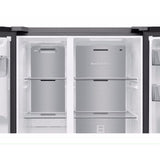 Samsung RS70F65KNFME Side By Side Fridge G660L Inverter Metal Cooling AI Energy Black | TBM Online