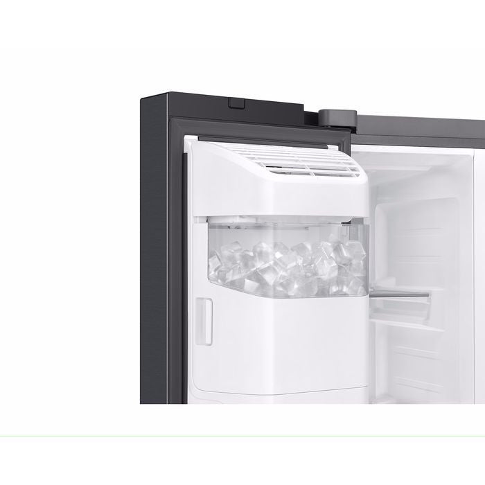 Samsung RS70F65KNFME Side By Side Fridge G660L Inverter Metal Cooling AI Energy Black | TBM Online