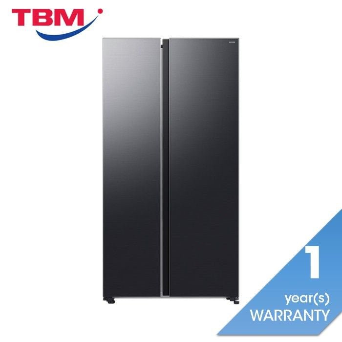 Samsung RS70F65QNFME Side By Side Fridge N655L Inverter Smart Things AI Energy Black | TBM Online
