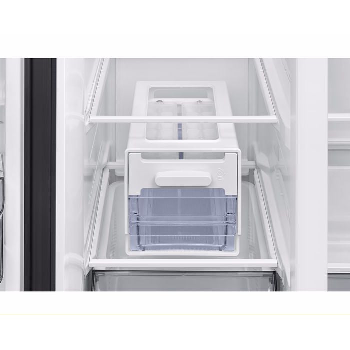 Samsung RS70F65QNFME Side By Side Fridge N655L Inverter Smart Things AI Energy Black | TBM Online
