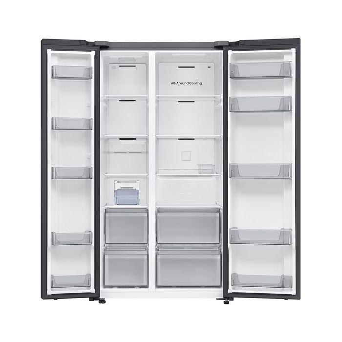 Samsung RS70F65QNWME Side By Side Fridge G680L Inverter Smart Things AI Energy Clean White | TBM Online