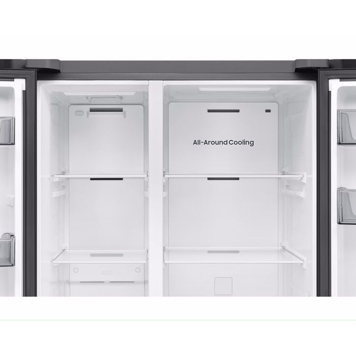Samsung RS70F65QNWME Side By Side Fridge G680L Inverter Smart Things AI Energy Clean White | TBM Online