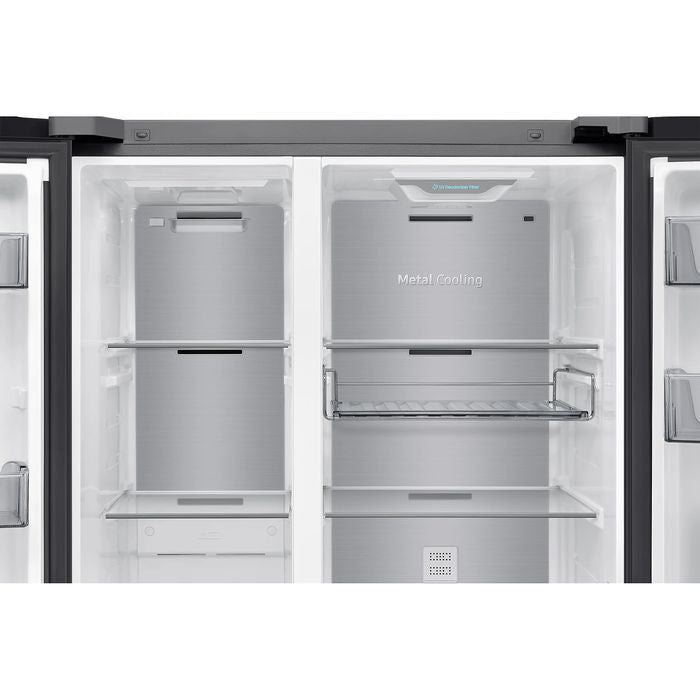 Samsung RS80F65MNWME Side By Side Fridge 646L Auto Open Door White Glass | TBM Online
